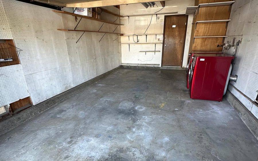 Clean and empty garage after the haul