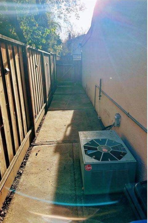 Clean open side yard after removal